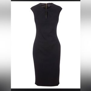 TED BAKER - KEZZIA BOW NECK BODYCON DRESS IN NAVY